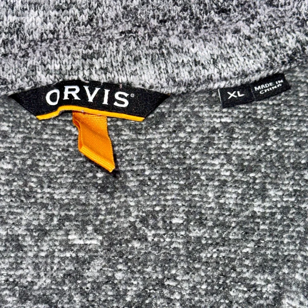 Orvis‎ Gray Fleece Full Zip Vest Men's XL Outdoor Casual Layering